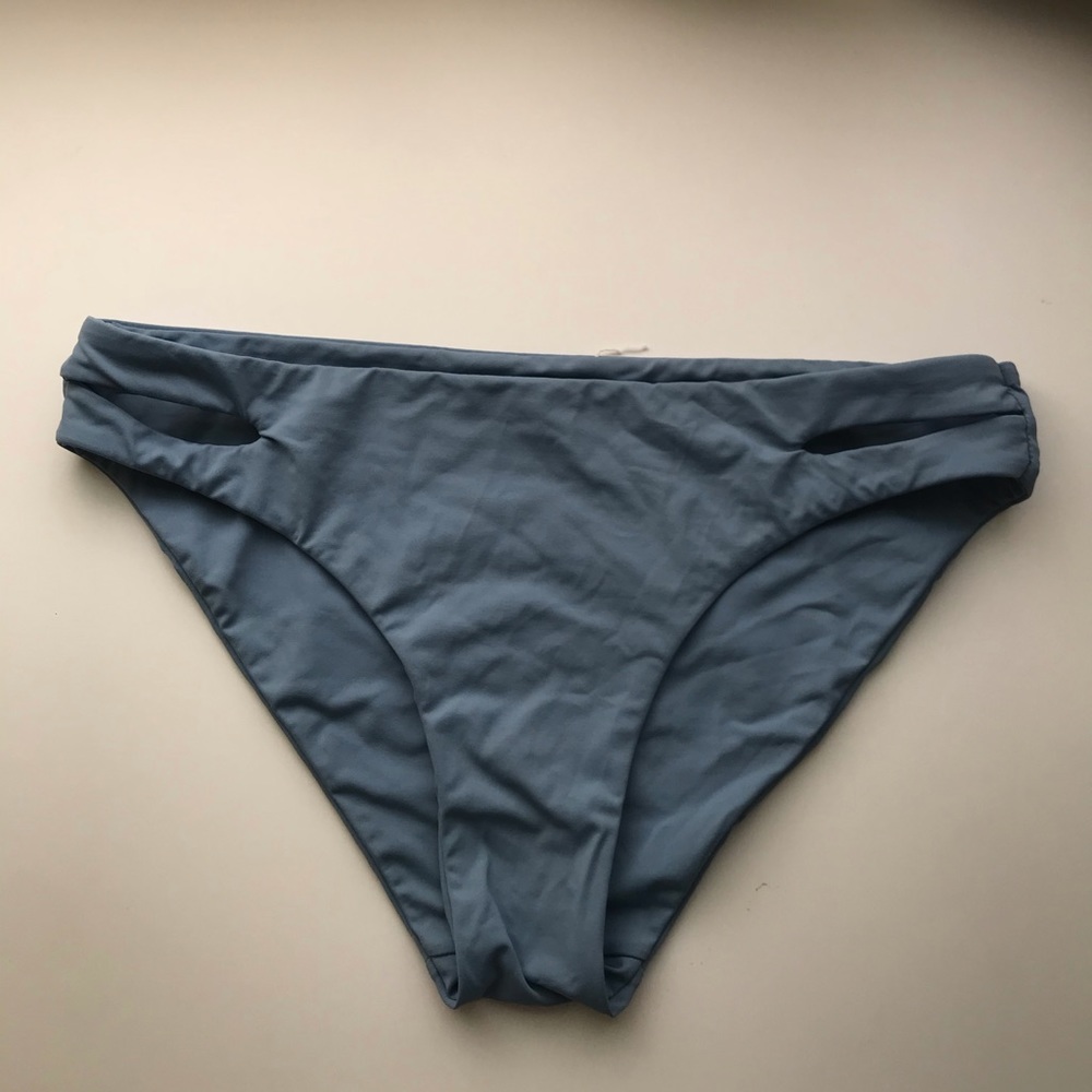 blue bathing suit bottoms